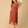 Maple Mist Maternity and Nursing Dress with Cape - S Maternity Gown