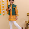 Marigold Mosaic Boys Floral Print Jacket And Kurta Pajama Set - KES - SC - MRIM - 0 - 6