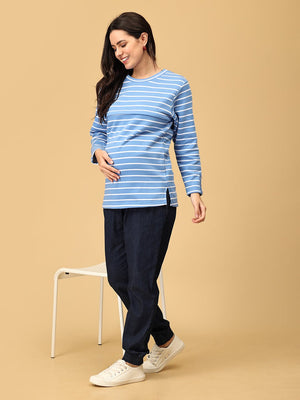 Maritime Muse Maternity and Nursing Sweatshirt - MNSWT - SD - MRTMS - S