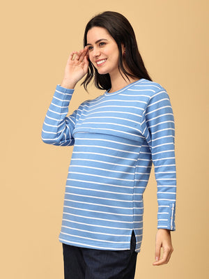 Maritime Muse Maternity and Nursing Sweatshirt - MNSWT - SD - MRTMS - S