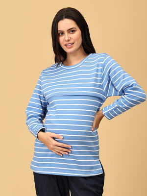 Maritime Muse Maternity and Nursing Sweatshirt - MNSWT - SD - MRTMS - S