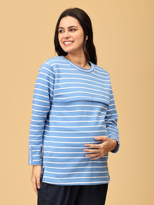 Maritime Muse Maternity and Nursing Sweatshirt - MNSWT - SD - MRTMS - S