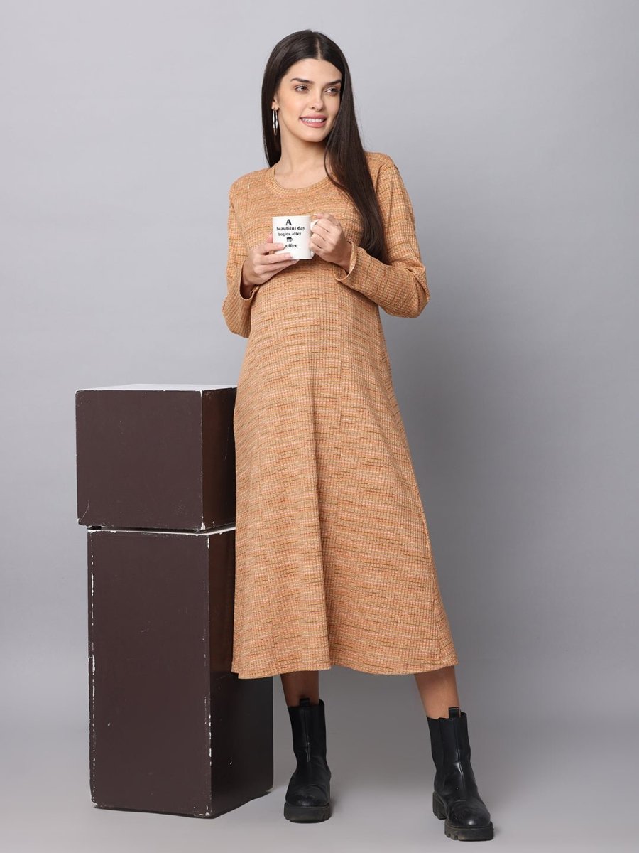 Marmalade Ribbed Maternity Dress with Nursing - DRS - MLRBD - S