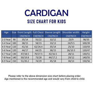 Maroon Courage Above Fear Cardigan, Christmas Winter Sweater for Kids - 4 - 5 Years Winter Wear