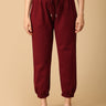 Maroon Maternity Joggers - DEN - AN - MRNJG - S