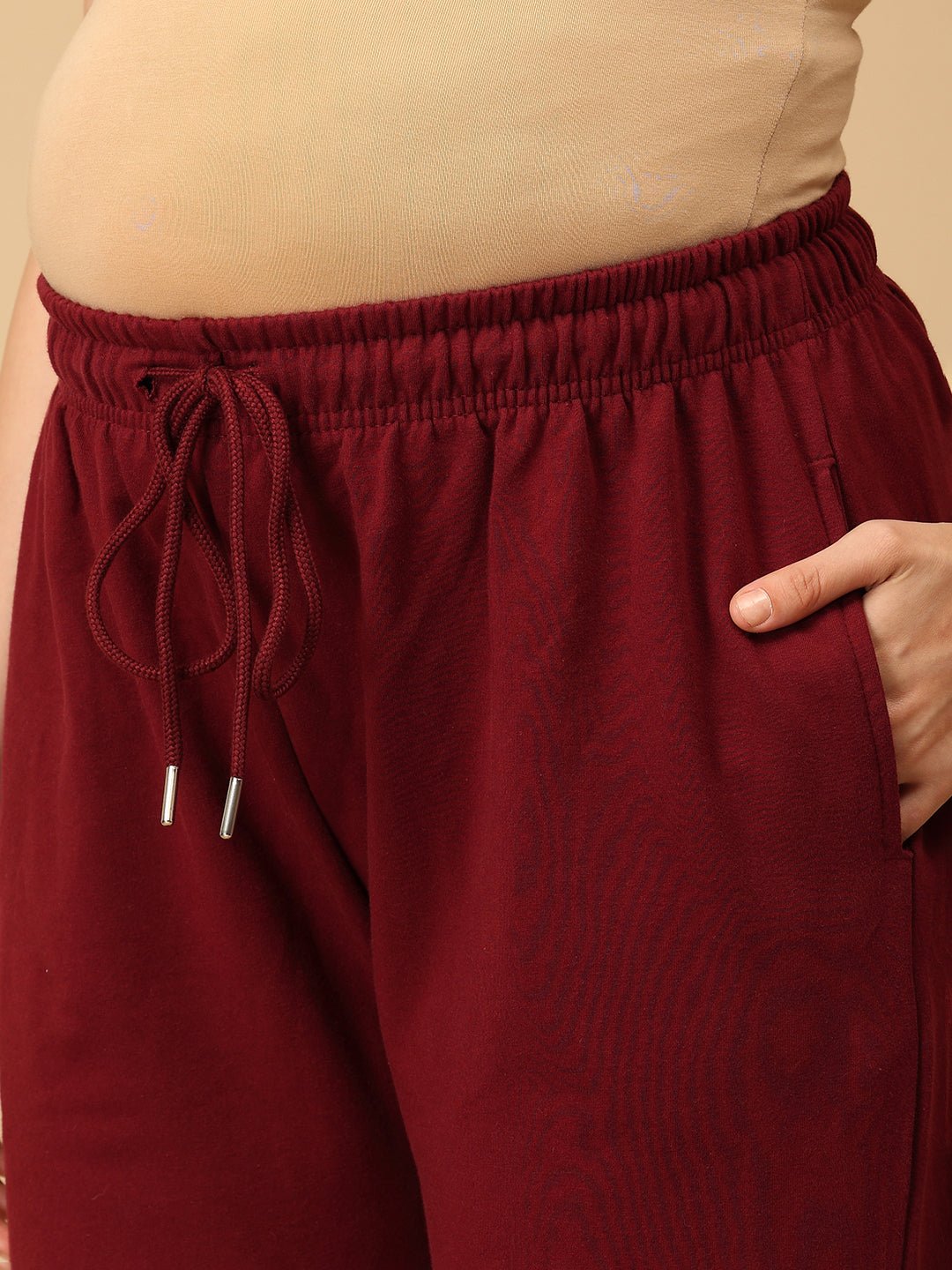 Maroon Maternity Joggers - DEN - AN - MRNJG - S