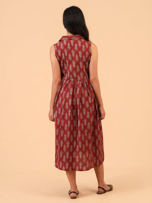 Maroon Melody Maternity and Nursing Dress - S Maternity Casual Dress
