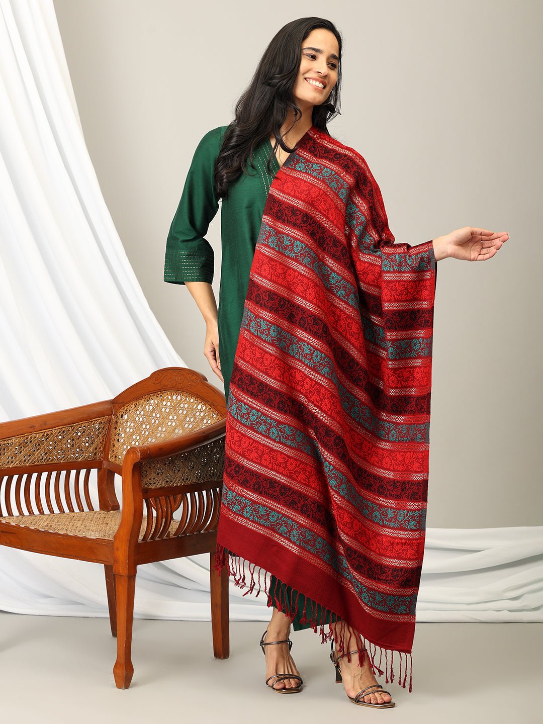Marooned in Warmth Acrylic Woolen Stoles - WNTSTL - MRNDW
