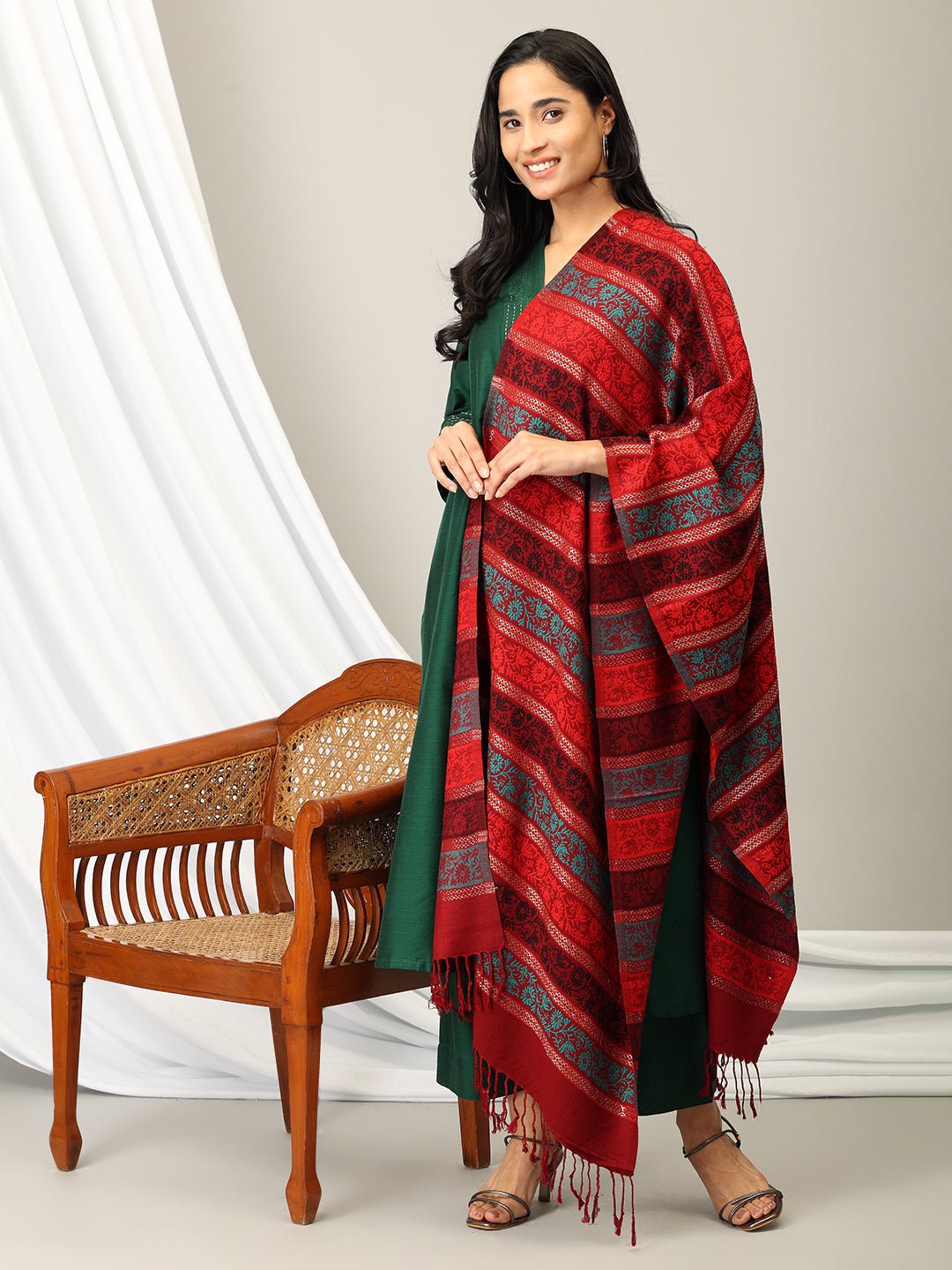 Marooned in Warmth Acrylic Woolen Stoles - WNTSTL - MRNDW