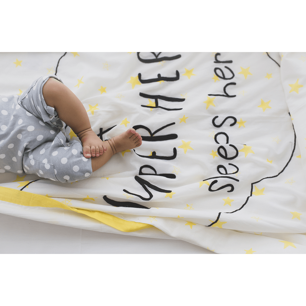 Masaya Dohar - Superbaby flies over Town - Emroidered - MSY - CDB - 0031C - BlackEmb