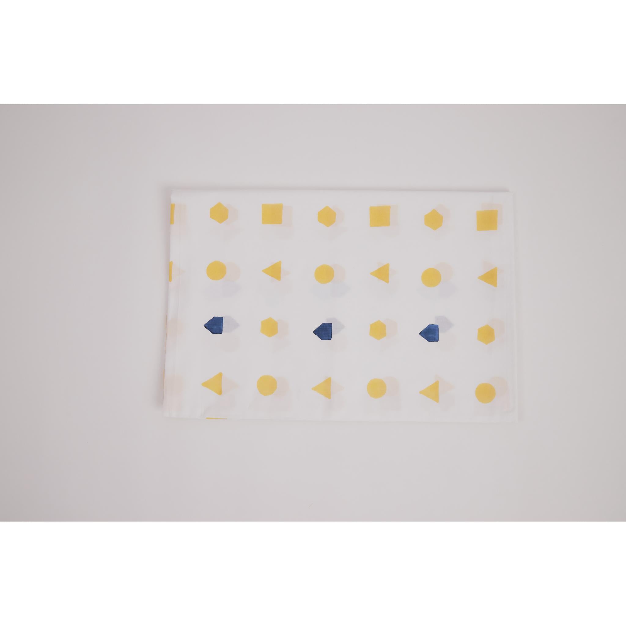Masaya Pure Cotton Cot Bedding Set Shapes - MSY - CSB - 001D - Night