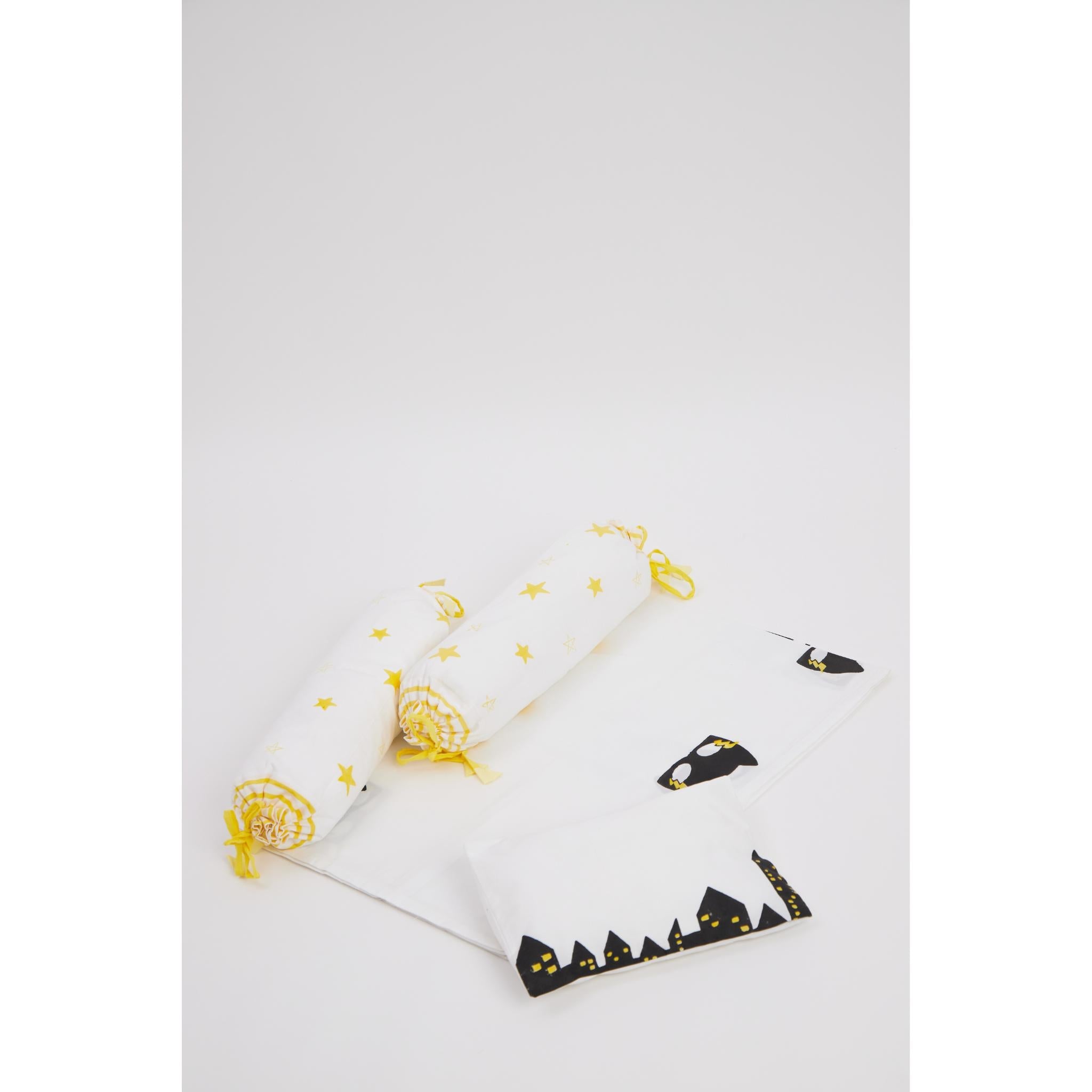 Masaya Pure Cotton Cot Bedding Set Superbaby - MSY - CSB - 001C - Black