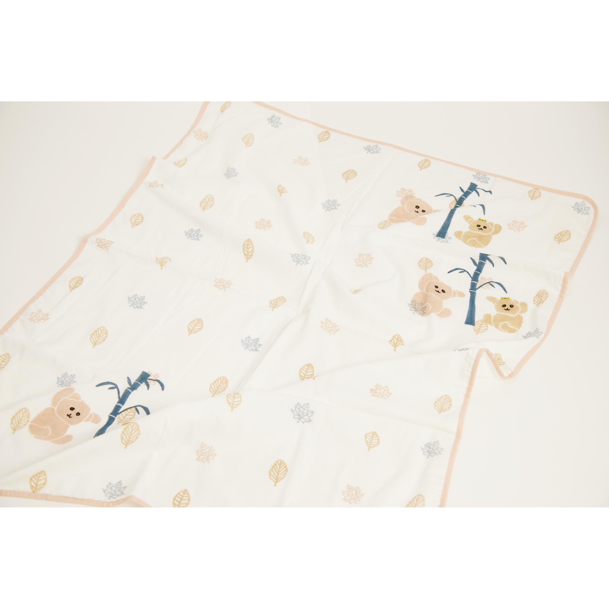 Masaya Pure Cotton Cot Bedding Set with Dohar - Koala Beige - MSY - CSBD - 002F - Beige
