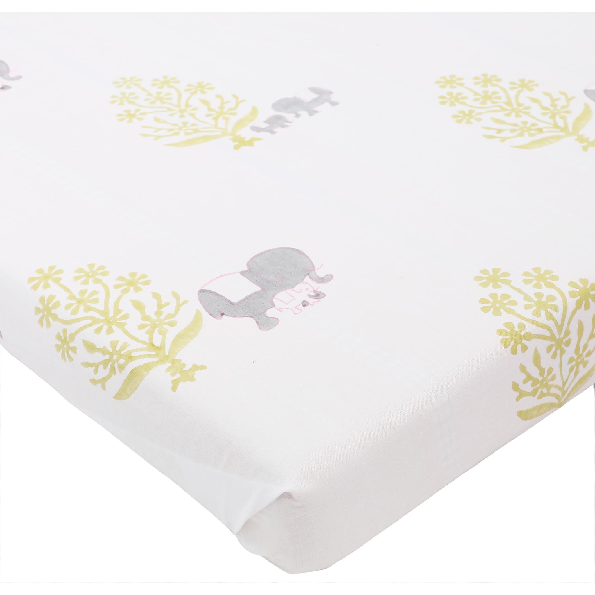 Masaya Pure Cotton Cot Sheet Elle - Grey - MSY - CSS - 007B - Grey