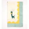 Masaya Pure Cotton Cot Sheet Giraffe - Teal - MSY - CSS - 007A - Yellow Tri