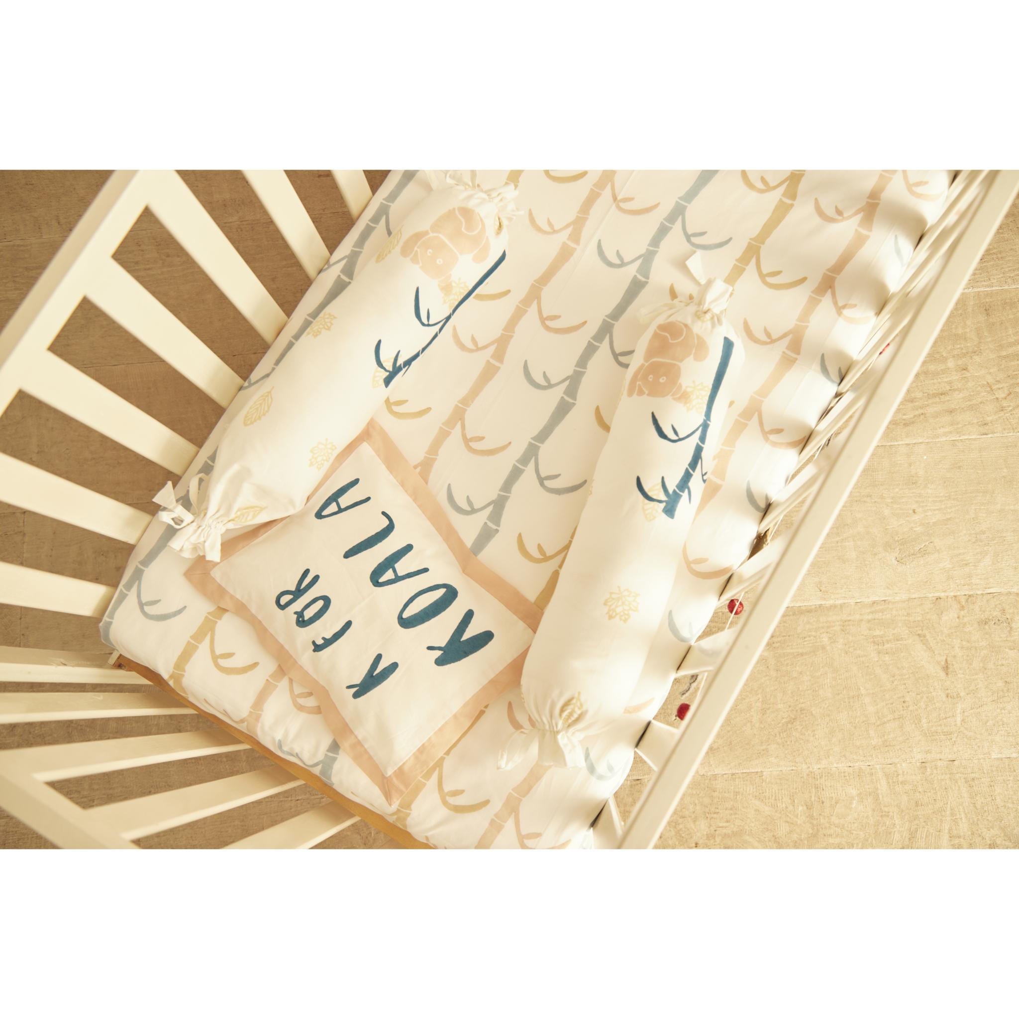 Masaya Pure Cotton Cot Sheet Koala - Beige - Baby Bedding Set