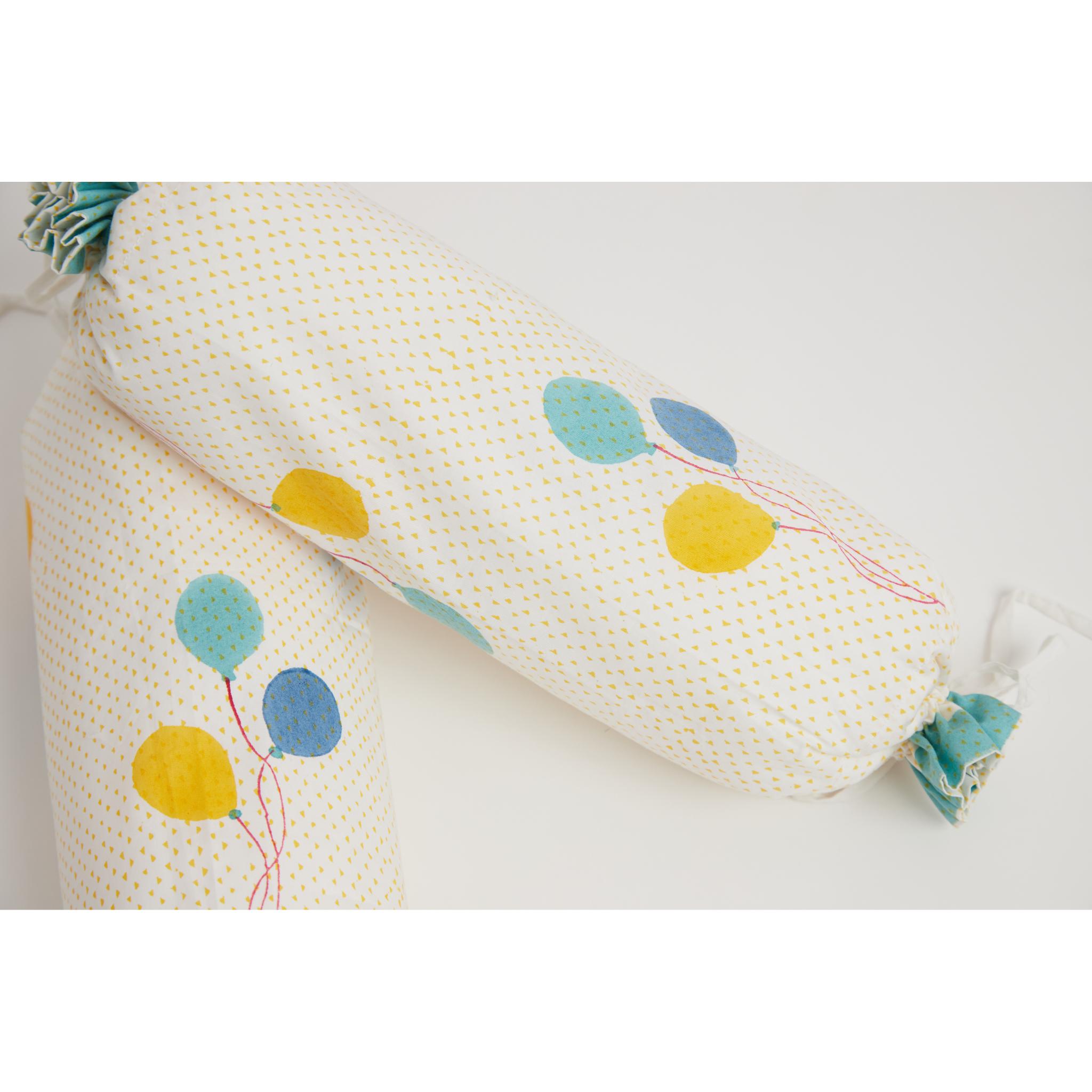Masaya Pure Cotton Pillow & Bolster Set Circus - Teal - MSY - CPB - 009E - Teal