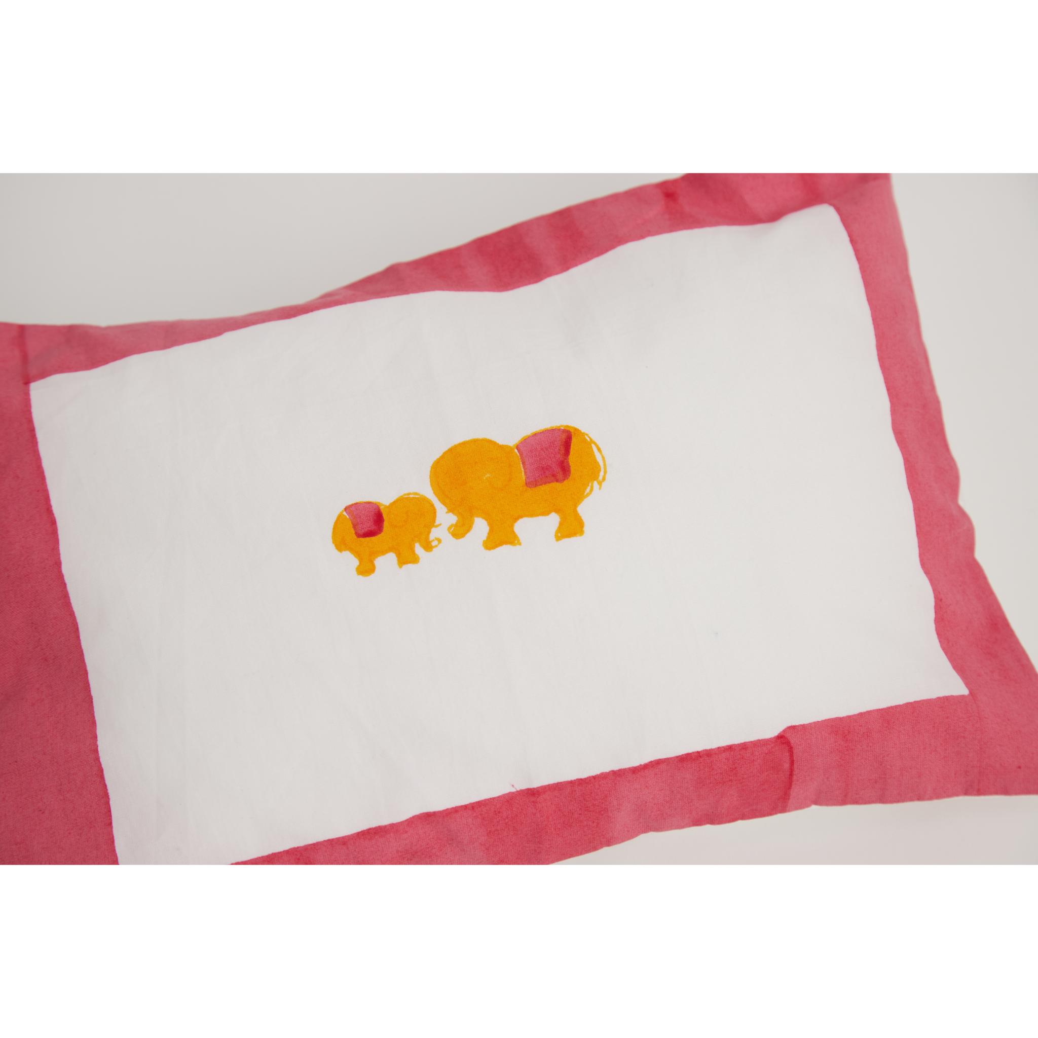 Masaya Pure Cotton Pillow & Bolster Set Elle - Pink - MSY - CPB - 009B - Pink