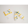 Masaya Pure Cotton Pillow & Bolster Set Giraffe - Yellow - MSY - CPB - 009A - YellowBgTri