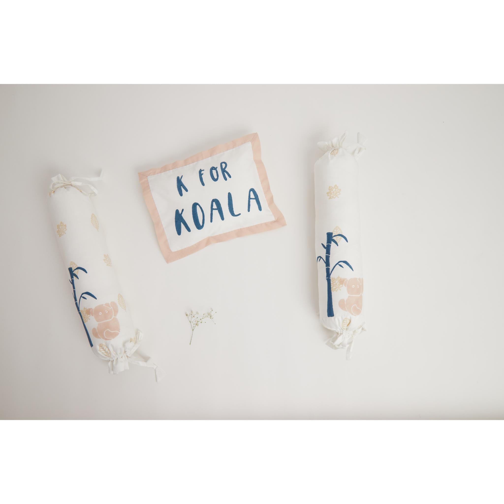 Masaya Pure Cotton Pillow & Bolster Set Koala - Beige - MSY - CPB - 009F - Beige