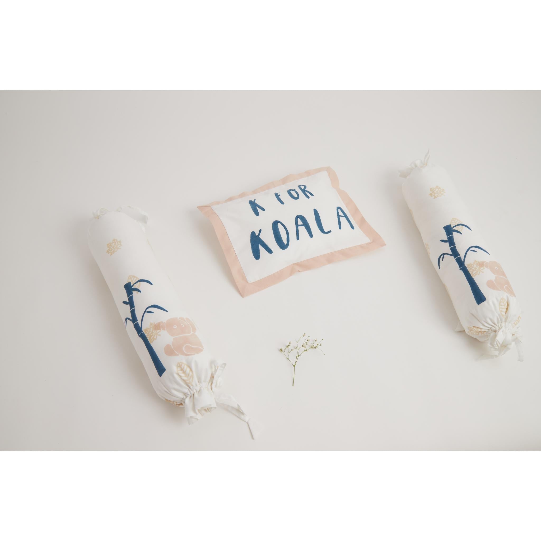 Masaya Pure Cotton Pillow & Bolster Set Koala - Beige - MSY - CPB - 009F - Beige