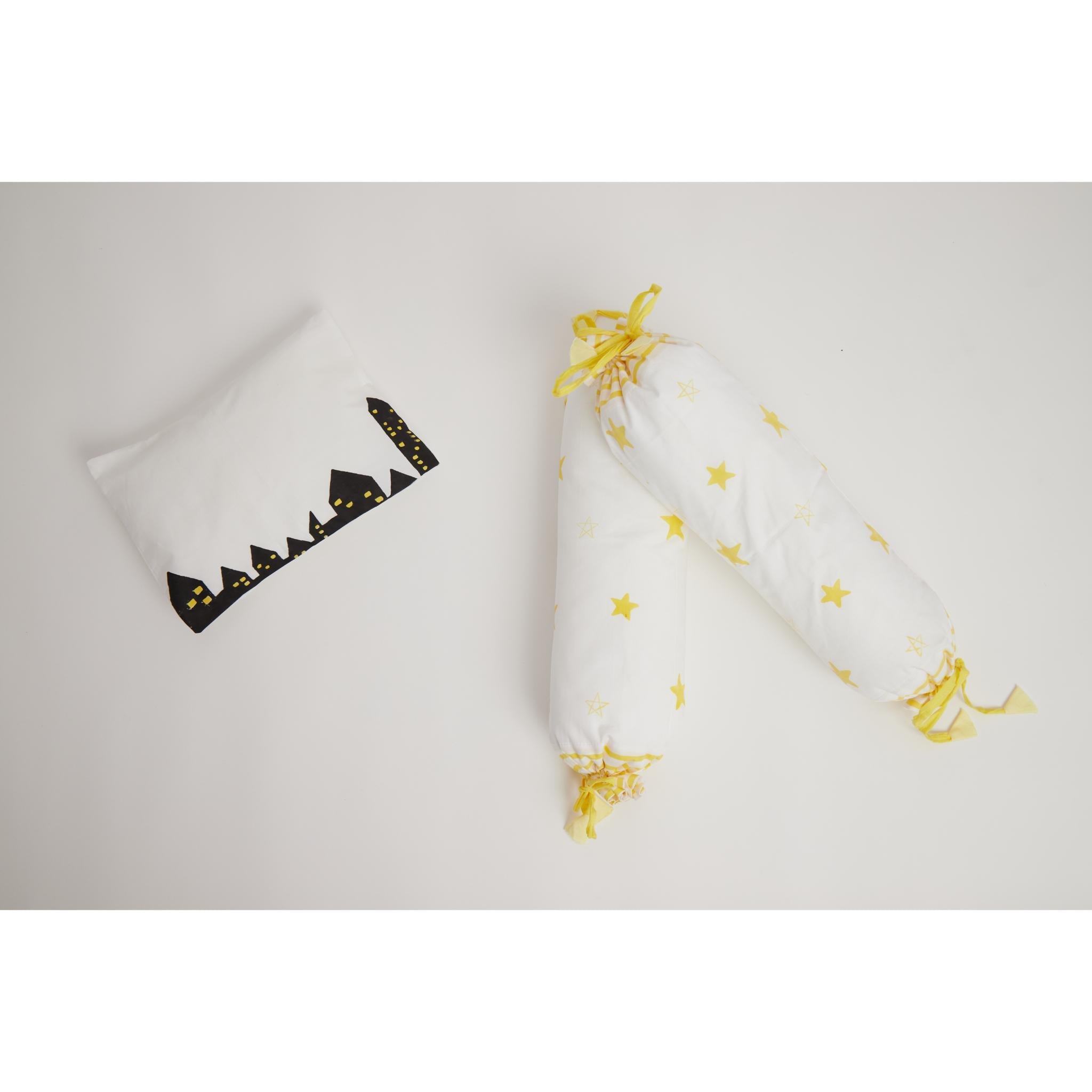Masaya Pure Cotton Pillow & Bolster Set Superbaby - MSY - CPB - 009C - Black