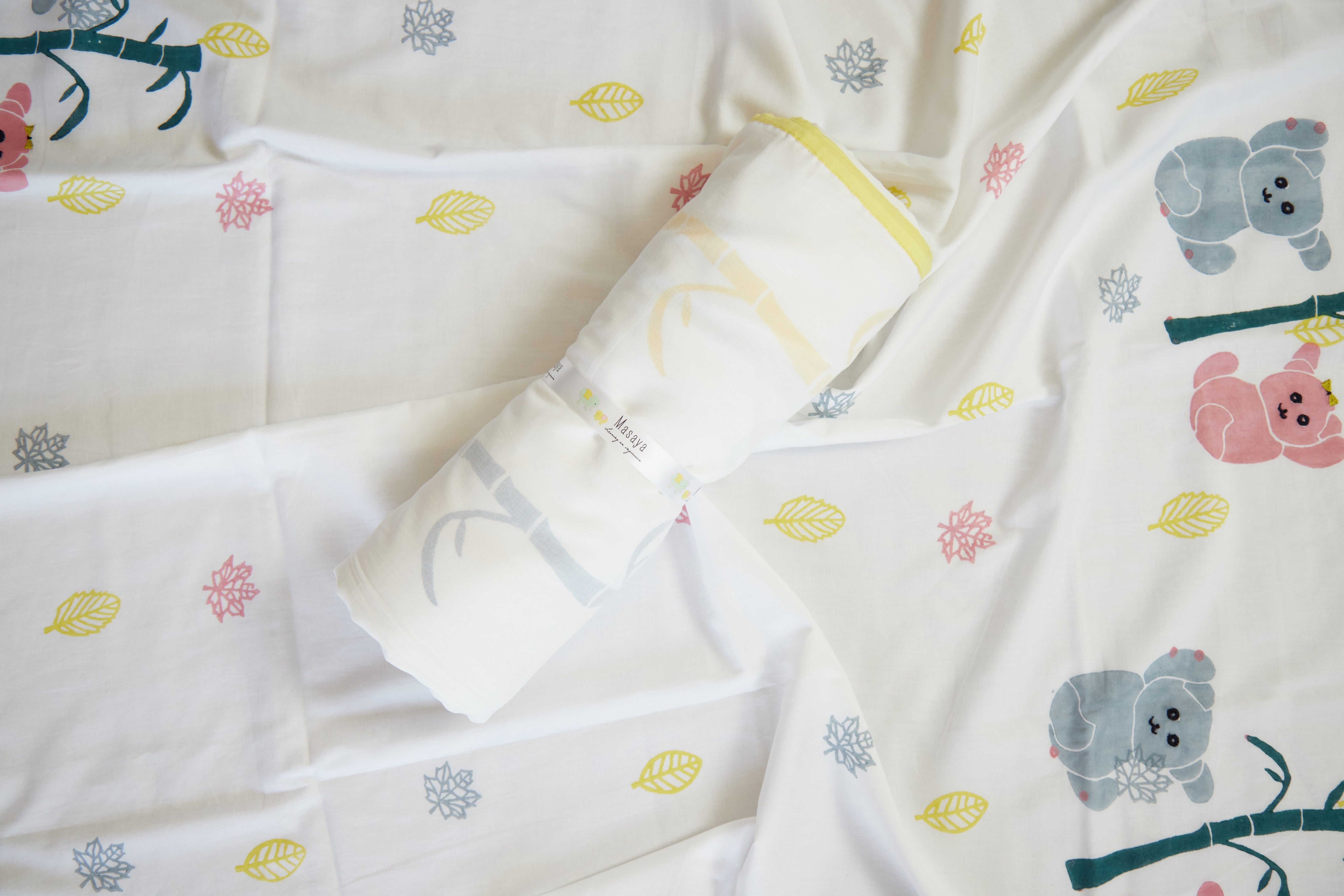 Masaya Single Dohar Blanket - K for Koala - Yellow - MSY - SDB - 0051F - Yellow