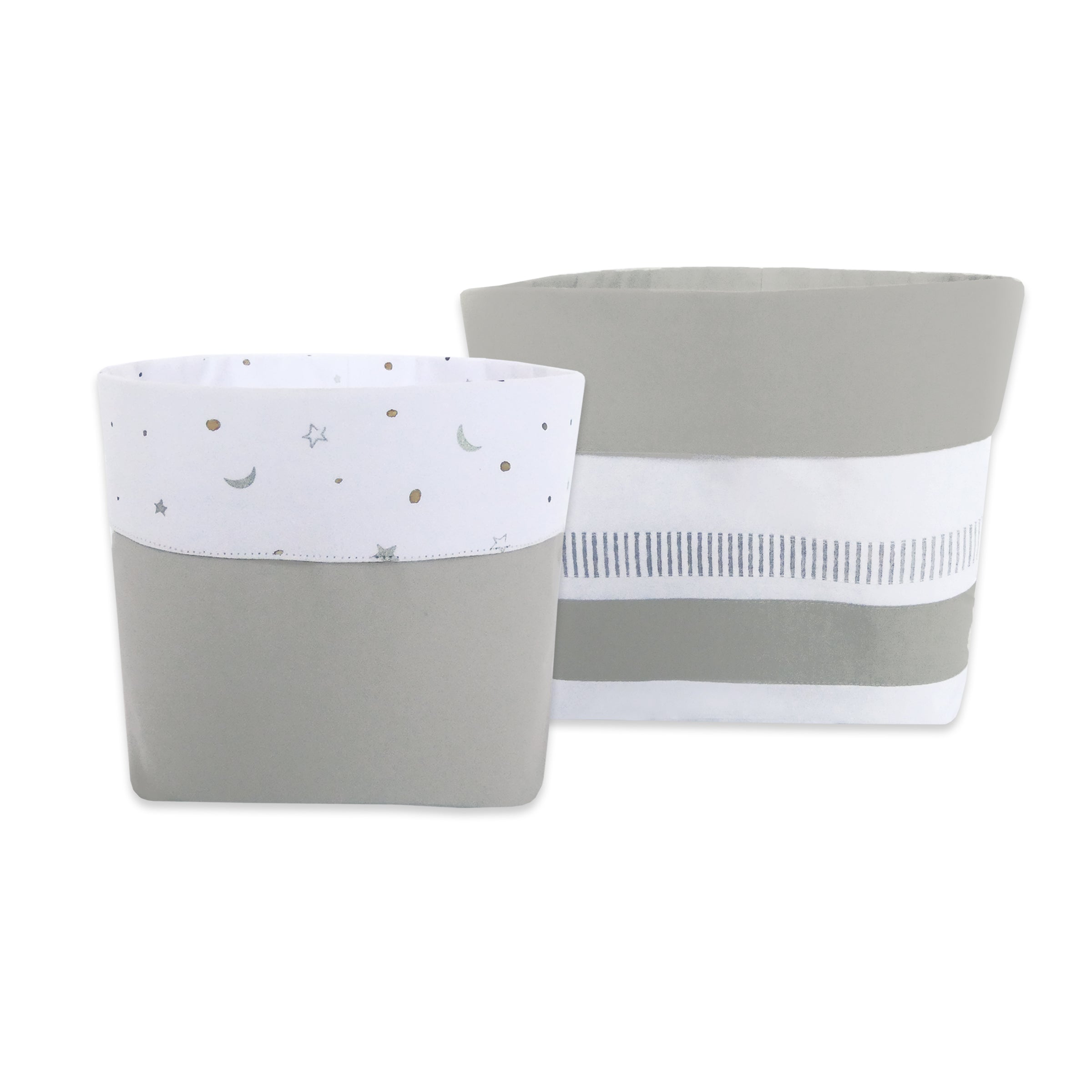 Masilo Fabric Storage Baskets (Set of 2) - MDBASK 2PK GREY