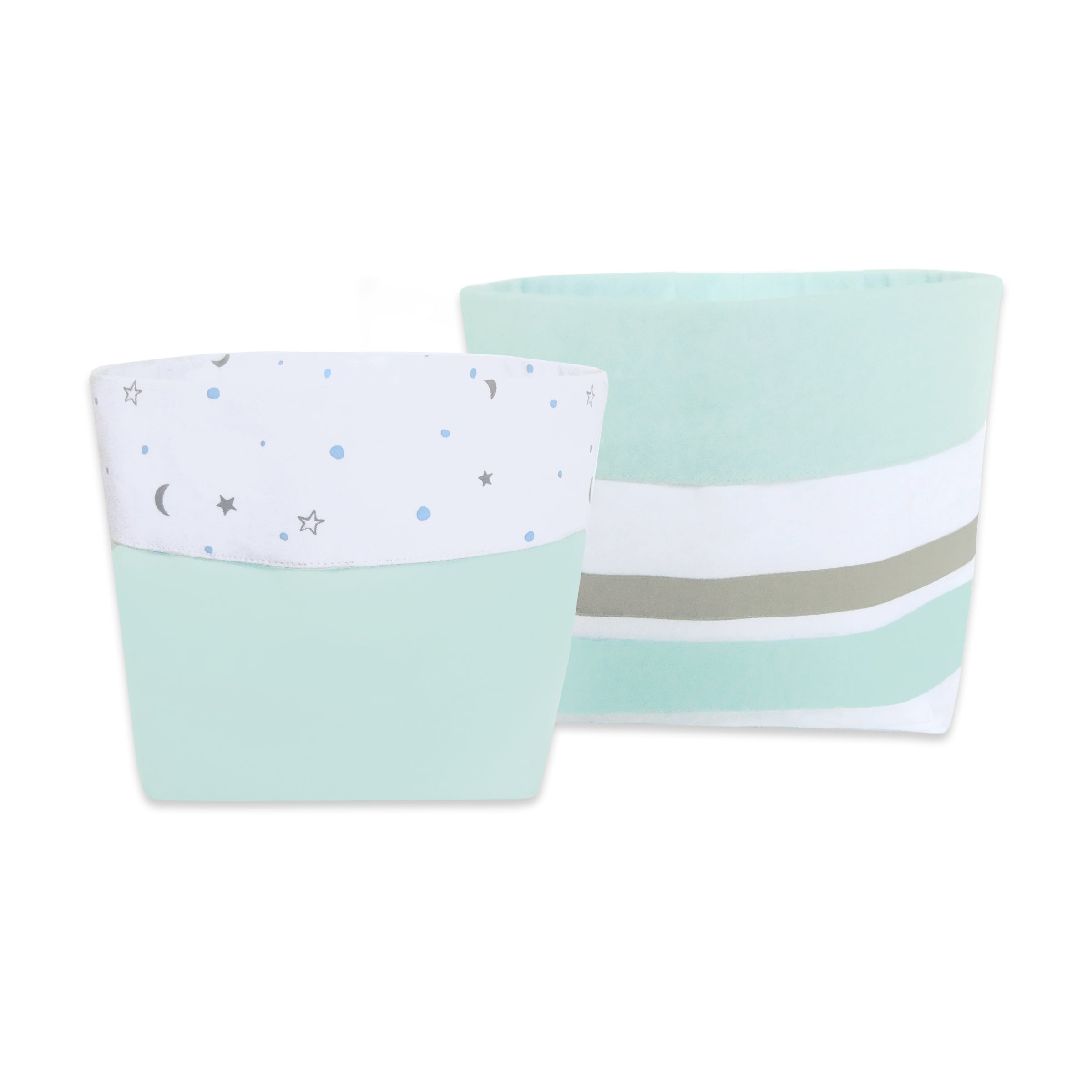 Masilo Fabric Storage Baskets (Set of 2) - MDBASK 2PK BLUE
