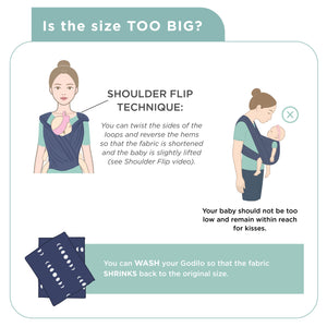 Masilo Godilo Ergonomic Organic Cotton Baby Carrier Wrap - MGOBC LUNA L0