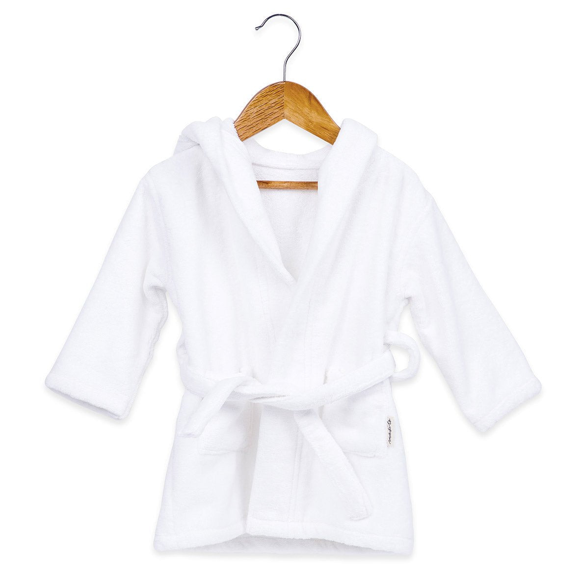 Masilo Hooded Baby Robe - MTHR 0 - 6m WHITE