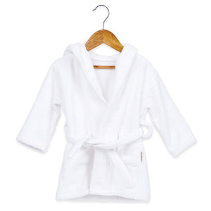 Masilo Hooded Baby Robe - MTHR 0 - 6m WHITE
