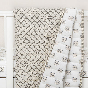 Masilo Organic Cotton Quilt - Peekaboo Panda Baby Blanket