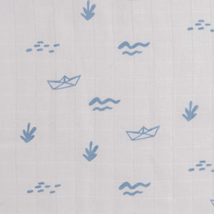 Masilo Organic Muslin Swaddles Set of 3- Blue Sea Breeze | The Mom Store - Baby Swaddle Blankets