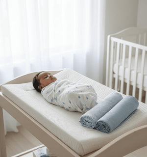 Masilo Organic Muslin Swaddles Set of 3- Blue Sea Breeze | The Mom Store - Baby Swaddle Blankets
