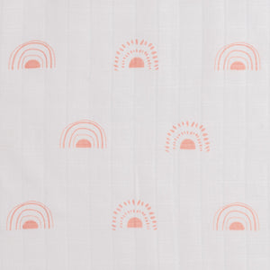 Masilo Organic Muslin Swaddles Set of 3-Peach Rainbow|The Mom Store - Baby Swaddle Blankets
