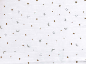 Masilo Organic Muslin Swaddles Set of 3- StarMetallic Gold |The Mom Store - Baby Blanket