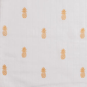 Masilo Organic Muslin Swaddles Set of 3- Yellow Pineapple|The Mom Store - Baby Swaddle Blankets