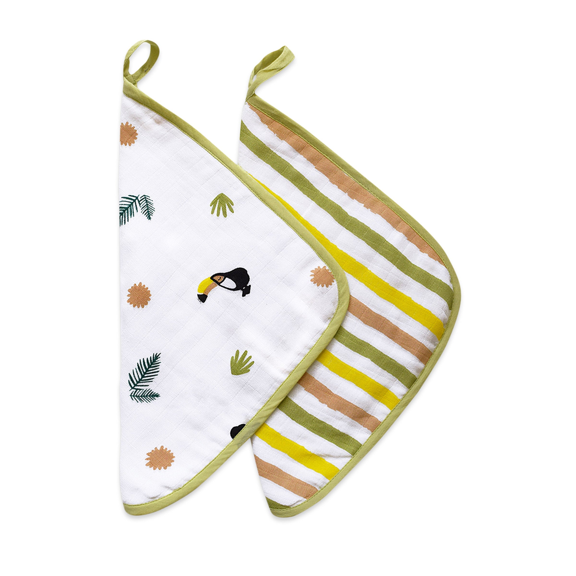 Masilo Organic Muslin Washcloths (Set of 2) - MBAWC M - 2PK TOUCAN