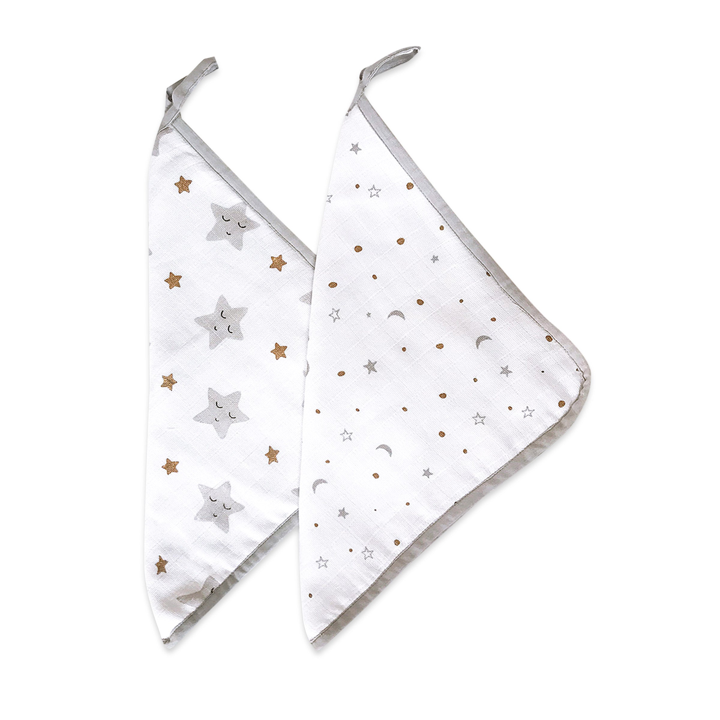 Masilo Organic Muslin Washcloths (Set of 2) - MBAWC M - 2PK STAR GOLD