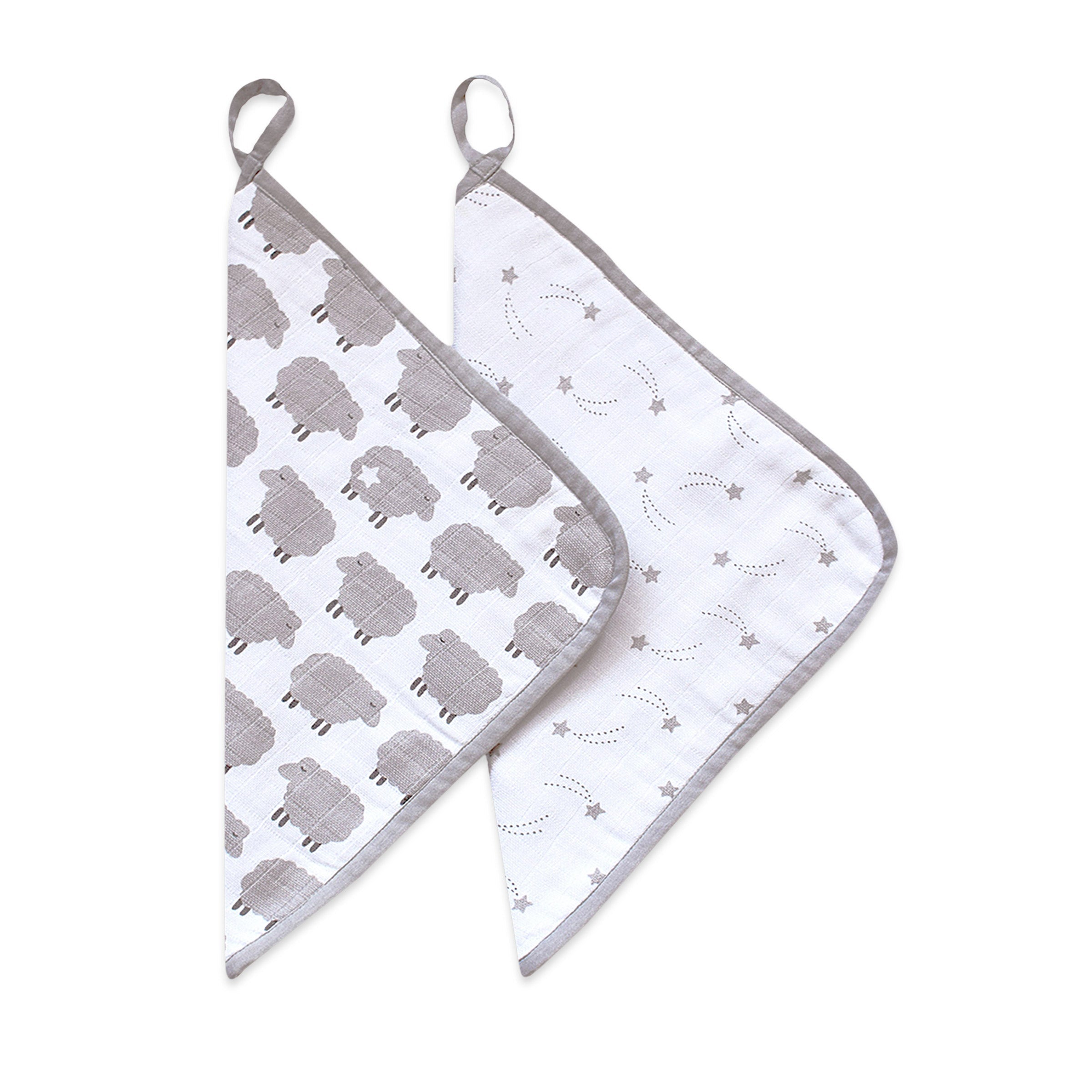 Masilo Organic Muslin Washcloths (Set of 2) - MBAWC M - 2PK SHEEP