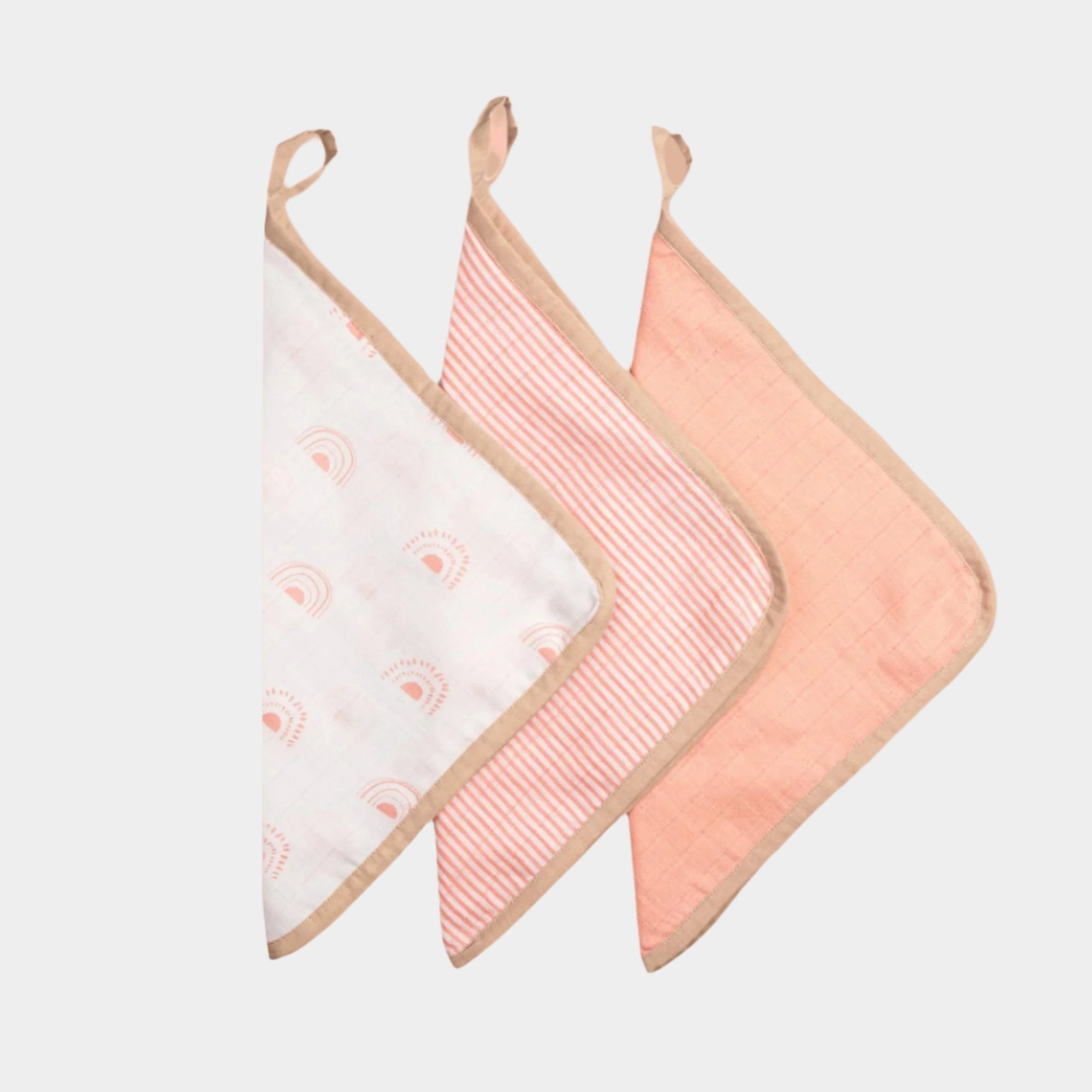 Masilo Organic Muslin Washcloths (Set of 3) - MBAWC M - 3PK PINEAPPLE