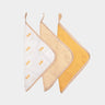 Masilo Organic Muslin Washcloths (Set of 3) - MBAWC M - 3PK PINEAPPLE