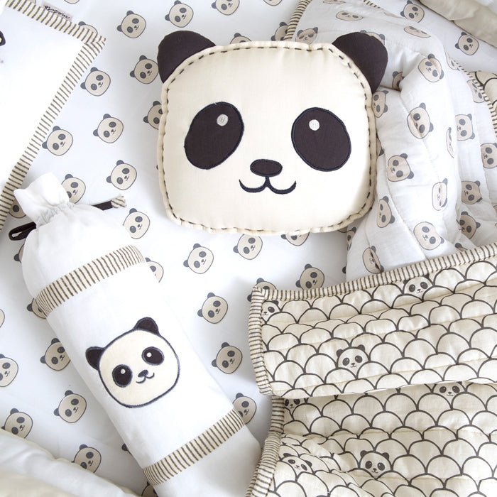 Masilo Organic Shape Cushion - Peekaboo Panda - Cushion Pillow