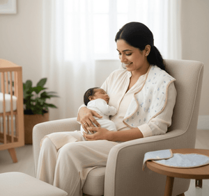Masilo Swaddle & Burp Cloth Bib- Blue Sea Breeze|The Mom Store - Baby Feeding Gear