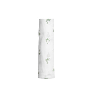 Masilo Swaddle & Burp Cloth Bib- Green Palm|The Mom Store - Baby Feeding Gear