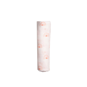 Masilo Swaddle & Burp Cloth Bib- Orange Rainbow|The Mom Store - Baby Feeding Gear
