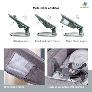 Mastela 3-in-1 Deluxe Multi-Functional Bassinet/Swing- Grey - 8104
