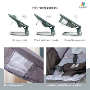 Mastela 3-in-1 Deluxe Multi-Functional Bassinet/Swing- Grey & Pink - 8106