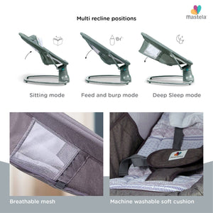 Mastela 3-in-1 Deluxe Multi-Functional Bassinet/Swing- Grey & Pink - 8106